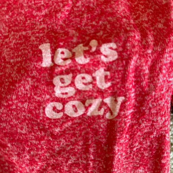 VS Pink Let’s Get Cozy Pajama Top Sz M - Picture 2 of 3